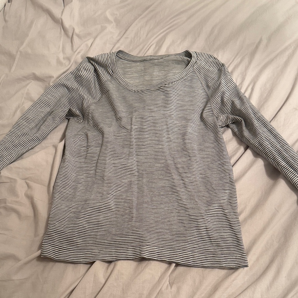 Striped Lululemon Swiftly Tech Long-Sleeve Shirt